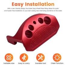 Water Drop Wheel Plate Beslag för B3P3 Small Beast Max4sx P4P5 Betesgjutrulle Universal Outlet Fittings Röd