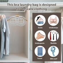 Silicone Bra Washing Bags for Laundry, Mesh Delicate Laundry Bags for Wired and Wireless Bra Bags for Laundry A-36 Cups