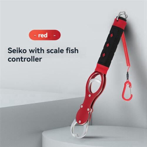 Portable Fish Control Device Multifunctional Fish Control Device Fish Catching Pliers Hook Fish Control Device Red 1
