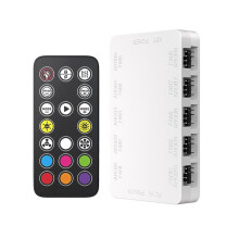 Hub Ventola di Raffreddamento ARGB10 Porte 4 Pin 5 V-3 Pin Controller Ventola con Illuminazione Magnetica per Case Computer PWM Splitter Ventola
