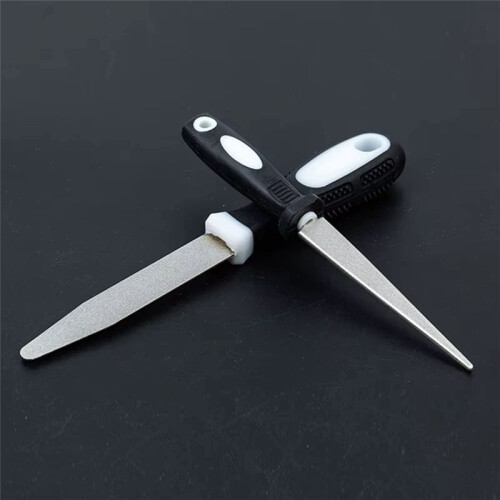 Knife Sharpening Rod Metal Double Sand File Grinder Gardening Tools Handheld Knife Sharpener