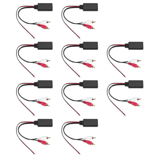 10Pcs Car Universal Wireless  Module Music Adapter Rca Aux Audio Cable