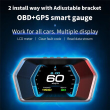 P17 HUD Display Car Display OBD2 GPS Car Computer Digital Speedometer Voltage Water Oil Temp Gauge