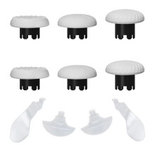 10 in 1 Joystick Kit for PS5 Dualsense Controller Replacement Thumbsticks Joysticks Grip and 4 Paddles White