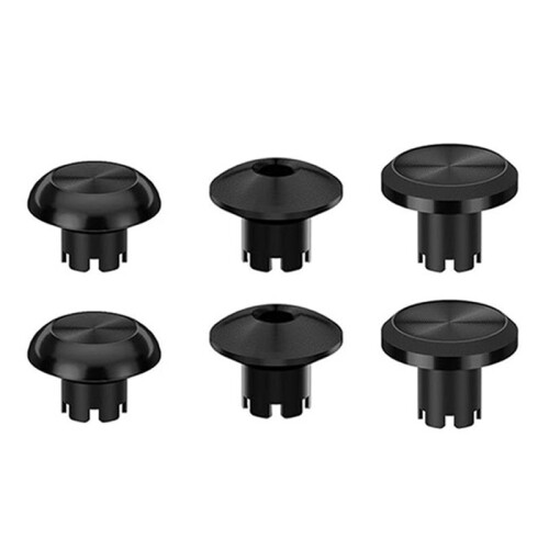 6-in-1 Metal Thumb Joystick Cap Accessory for PS5 Dualsense  Series Controller 6 Interchangeable Joysticks Black 1