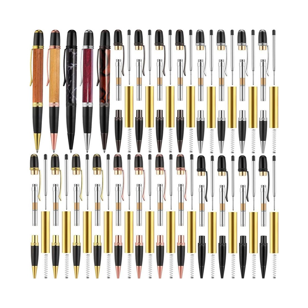 20 Pack Woodturning Pen Kit Twist Ballpoint Pen Kit With Refill Copper For Diy Classroom Supplies Student Friends Gift 6034004584512
