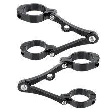Motorcycle Universal Headlight Bracket Mount Clamp for 39mm-41mm Adjustable Headlight Mount Clamp Black