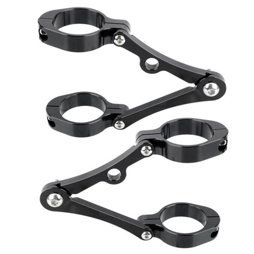 Motorcycle Universal Headlight Bracket Mount Clamp for 39mm-41mm Adjustable Headlight Mount Clamp Black
