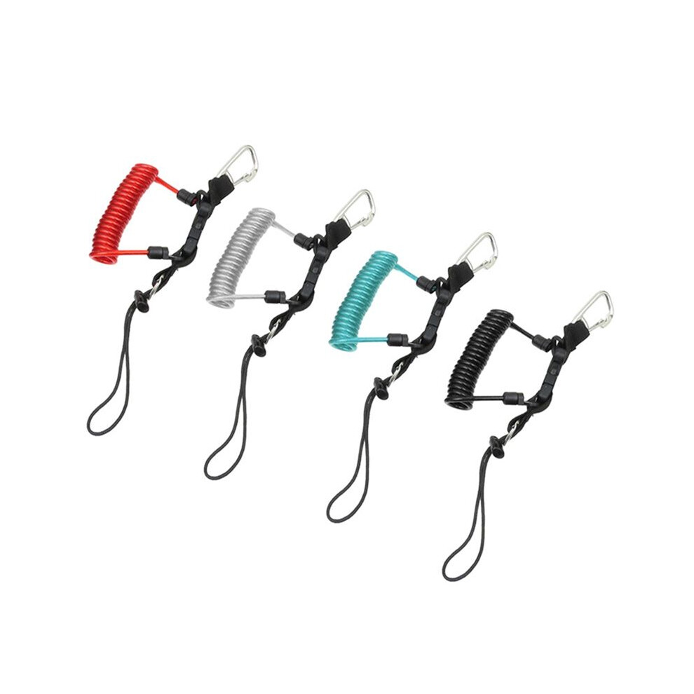 4Pcs Scuba Diving Snappy Coil Springs Camera Lanyard Spiral With Ring Dive For Underwater Housing Flashlight Torch 6033318323442