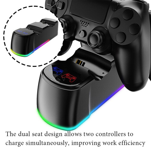 For Game Controller Charging Dual  Indicator Light Controller BlueLight Wireless Game Controller ChargingBase Part,B 1