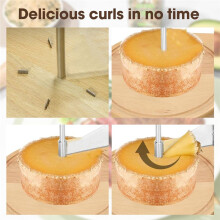Cheese Curler,Cheese Slicer &Cheese Cutter, Wood Cheese Shaver with Adjustable Thickness,for Slicing Hard & Soft Cheeses