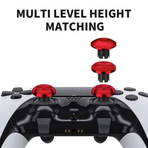 6-in-1 Metal Thumb Joystick Cap Accessory for PS5 Dualsense  Series Controller 6 Interchangeable Joysticks Silver