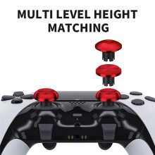 Accessorio per Joystick In Metallo 6 In 1 per PS5 DualSense Series Controller, 6 Joystick Intercambiabili, Colore Oro