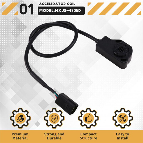 HXJS-4805D Model Electric Pedal Accelerator 0-5V Output 12-96V Input Accelerator Control Box Accelerator Coil 1