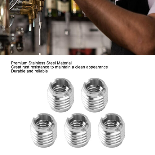 Stainless Steel G3/8 Threaded Inserts for Beer Tap Handle 5pcs 2