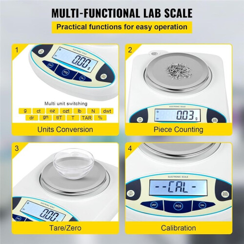 13 Units Conversion Lab Analytical Balance Digital High Precision Scale High Precision for Beginners DIY Use 3000g 1