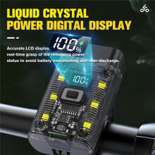 Éclairage de Vélo LED T6 Rechargeable par USB, Phare de Vélo, Lampe Frontale avec Feu Arrière, Lampe de Sécurité pour Vélo et Scooter B
