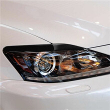 1 Pair Headlight Eyebrow Bright Piano Black Headlight Eyebrow Cover Decoration Stickers for IS250 IS300 2006-2012