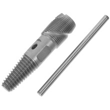 2Ensembles Extracteur Vis Rouillée Acier Inoxydable Double Tête Argent