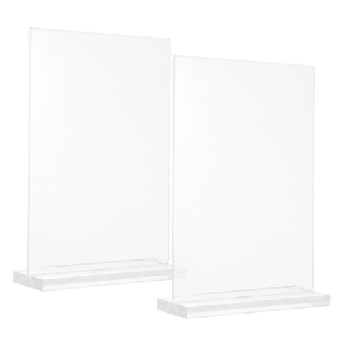 10Pièces Porte-Menu Transparent Double Face T Pour Commerce 2
