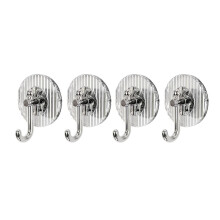 Heavy Duty 4pcs Wall Hooks Adhesive No Punching Kitchen Bathroom 5.5x3.2cm