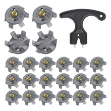Golf Spikes Set Includes 30 Pcs Cleats Replacement Spanner Metal Thread Screw 6 mm Dia Spike Too