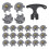 Golf Spikes Set Includes 30 Pcs Cleats Replacement Spanner Metal Thread Screw 6 mm Dia Spike Too 1