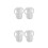 4Pcs Baby Bottle Sleeves Silicone White Covers for Storage Use 5