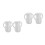 4Pcs Baby Bottle Sleeves Silicone White Covers for Storage Use 9