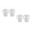 4Pcs Baby Bottle Sleeves Silicone White Covers for Storage Use 10