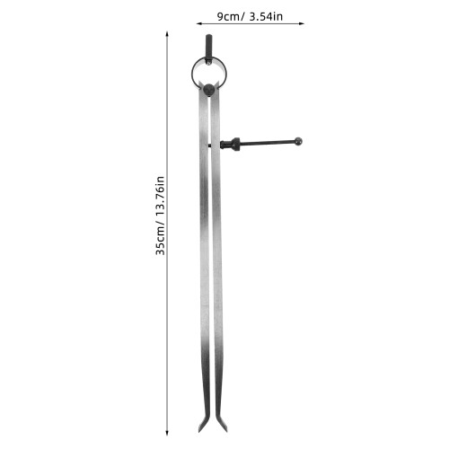 Silver Spring Loaded Inside Caliper Tool for Metal and Wood 2