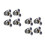 4Sets Glass Shower Door Rollers Silent Smooth Sliding Nylon Hardware 3