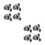 4Sets Glass Shower Door Rollers Silent Smooth Sliding Nylon Hardware 6
