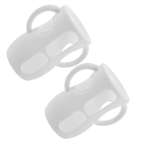 4Pcs Baby Bottle Sleeves Silicone White Covers for Storage Use