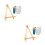 2Sets Painting Tool Set with Bamboo A-Frame Easel and 12 Paint Brushes 5