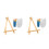 2Sets Painting Tool Set with Bamboo A-Frame Easel and 12 Paint Brushes 7
