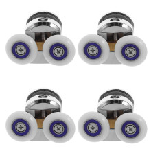 4Sets Glass Shower Door Rollers Silent Smooth Sliding Nylon Hardware