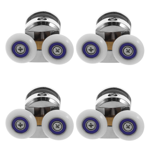 4Sets Glass Shower Door Rollers Silent Smooth Sliding Nylon Hardware