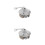 2Pièces Kit Tambour Intégré Argent En Alliage Pour 6