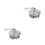 2Pièces Kit Tambour Intégré Argent En Alliage Pour 8
