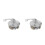2Pièces Kit Tambour Intégré Argent En Alliage Pour 9