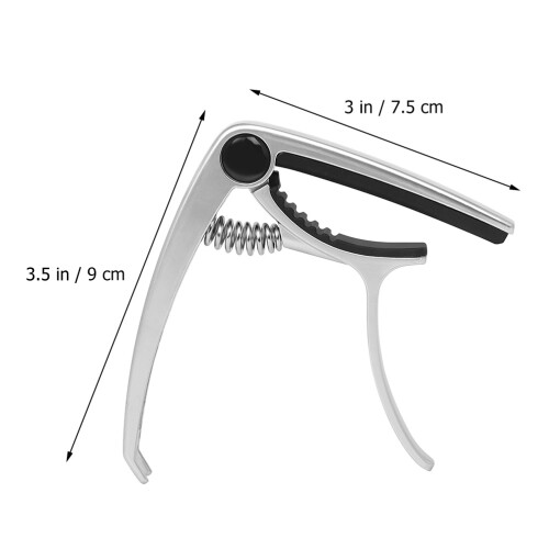 5Pcs Professional Silver Guitar Capo Clamp Adjustable Aluminum Alloy 1