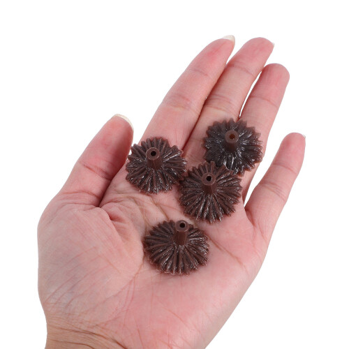 100Pcs Plastic Mini Tree Base for Dollhouse Model Trees Coffee Color 2