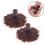 100Pcs Plastic Mini Tree Base for Dollhouse Model Trees Coffee Color 8