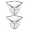 6Pcs Foldable Telescopic Fishing Net with Triangular Net Head Black 3