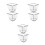6Pcs Foldable Telescopic Fishing Net with Triangular Net Head Black 4