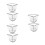 6Pcs Foldable Telescopic Fishing Net with Triangular Net Head Black 5
