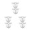 6Pcs Foldable Telescopic Fishing Net with Triangular Net Head Black 9
