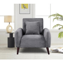 (Chair Only) Grey Jumbo Cord Sofa Set 3 Seater Sofa 2 Seater Sofa And Chair