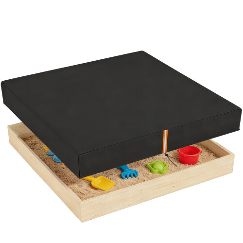 (L) AIYAPLAY Sandbox Cover, Square Sandpit Cover with Drawstring & Elastic Band 1